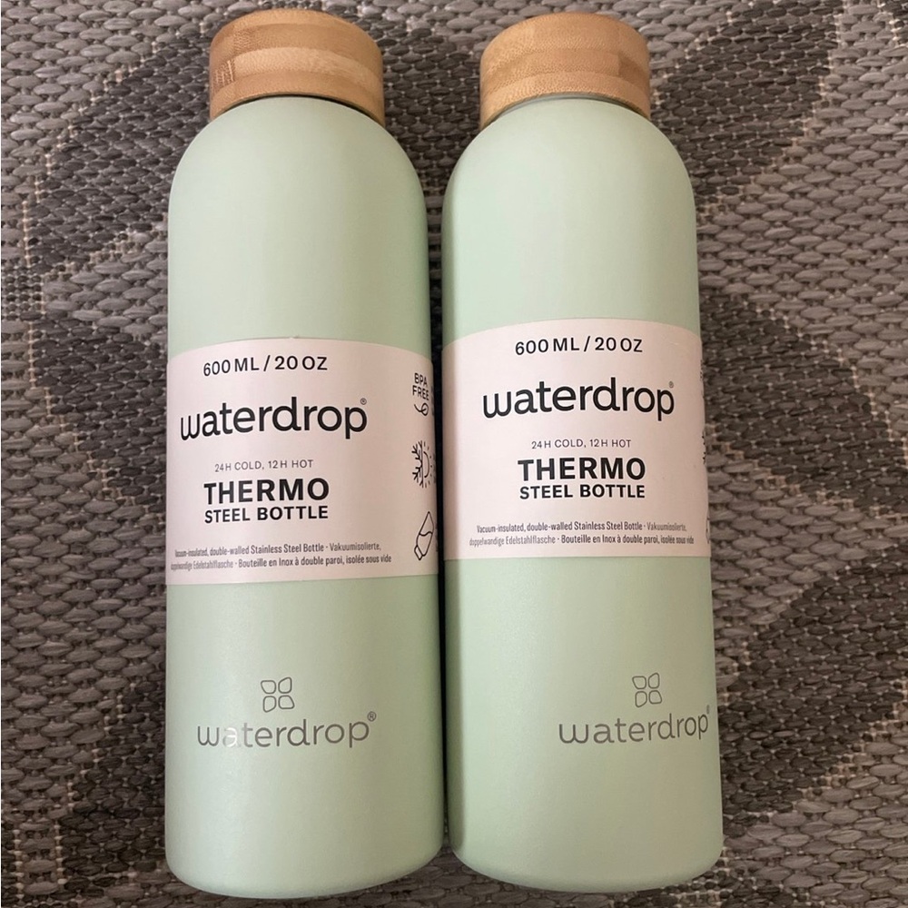 2X Stainless Steel Insulated Waterdrop Water Bottle 20 OZ